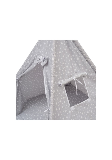 Exorbaby Ahşap Ve Pamuklu, Toplanmaz, Oyun Çadırı, Oyun Evi Gri