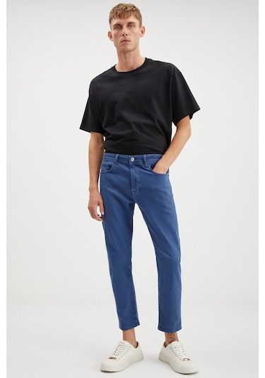 Antonıa Erkek Tappared Fit Boru Paça Kalın Dokulu Esnek Yapılı Magic Denim Kot Mavi Jeans Antonıa Erkek Tappared Fit Boru Paça Kalın Dokulu Esnek Yapılı Magic Denim Kot Mavi Jeans