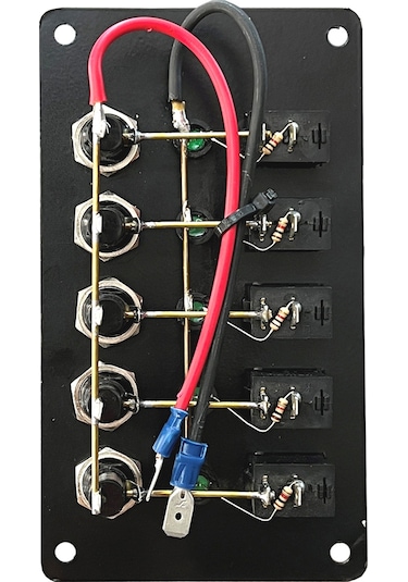 Switch Panel 5 Anahtarlı Izoleli Dikey
