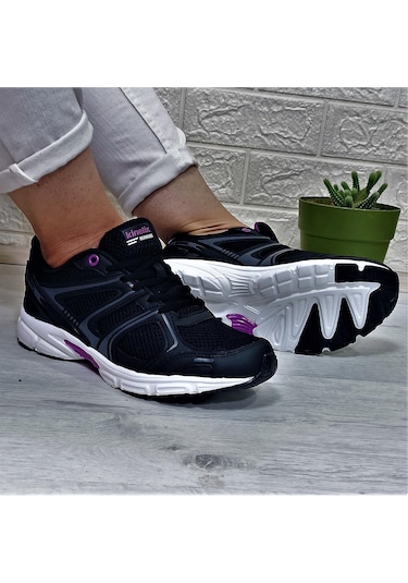 Kinetix Arıon Siyah-mor-beyaz Fuspetli Athletic Koşu Spor Ayakkabı Siyah - Mor