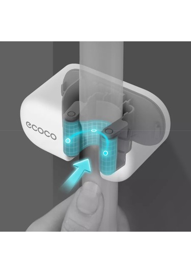 Ecoco Kendinden Yapışkanlı Duvar Montajlı Paspas Askısı 151279451 Beyaz