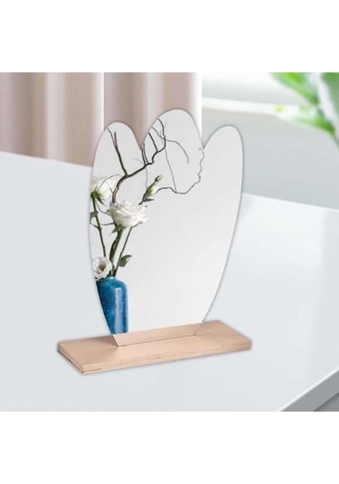 Suntek Düzensiz Estetik Akrilik Makyaj Aynası Çerçevesiz 19 Bej