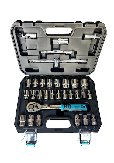 Lokma Takımı 32 Parça 1/2" Altı Köşe Cr-v