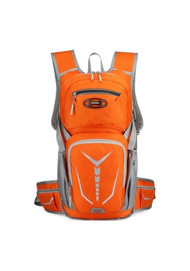 Silkroadselect Omuz Bisiklet Çantası Açık Spor Dağcılık Çantası Bisiklet Sürme Çantası Su Çantası Sırt Çantası Wee2bg Gri - Turuncu