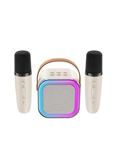 Novahub K12 Bluetooth Mikrofonlu Hoparlör, 2xkablosuz Mikrofonlu Karaoke Sistemi, 6w Güç, 8-10 Saat Çalma Süresi, Açık Hava & Ev Kullanımı İçin