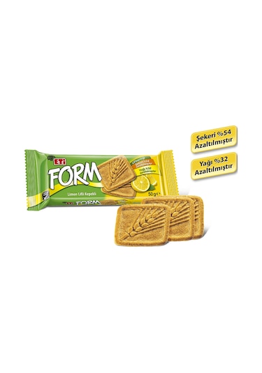 Eti Form Limon Lifli Kepekli Bisküvi 24 x 50 G