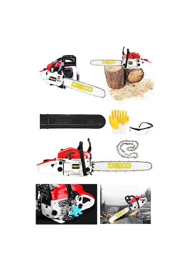 Deko Turkey DKT52BZ 52cc 4.3HP Benzinli Motorlu Testere Bıçkı Makinesi
