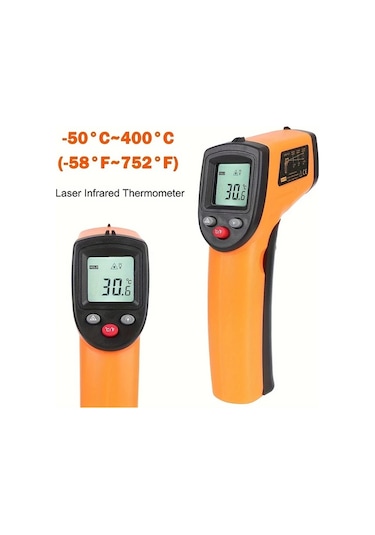 Dashanshop Gm320 Temassız Dijital Laser Kızılötesi Termometre -50c 380c Anında Okuma Yemek Yağ Barbekü