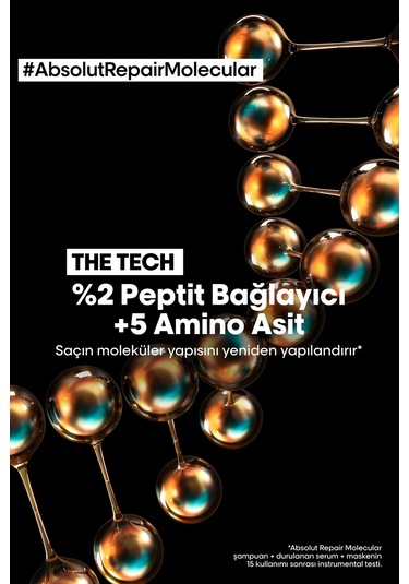 L'Oreal Professionnel Serie Expert Absolut Repair Molecular Şampuan 300 ML + Durulanmayan Maske 100 ML + Çanta