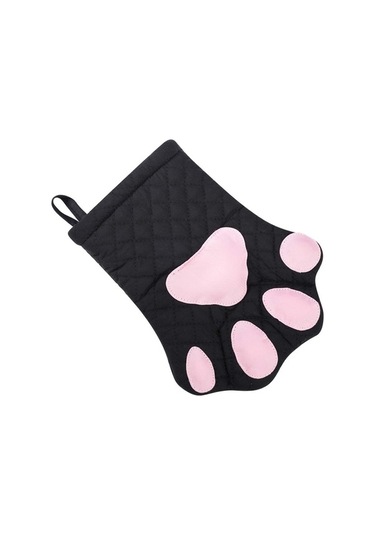 Ulzyvf Ve Tasarımı Pişirme Pamuk, Kedi Desenli Kapitone Izgara Isıya Dayanıklı Fırın Eldivenleri, Diğer Dayanıklı İp Diğer