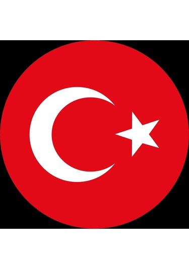 Türkiye Bayrağı Sticker 10x10 Cmrenkli Sticker