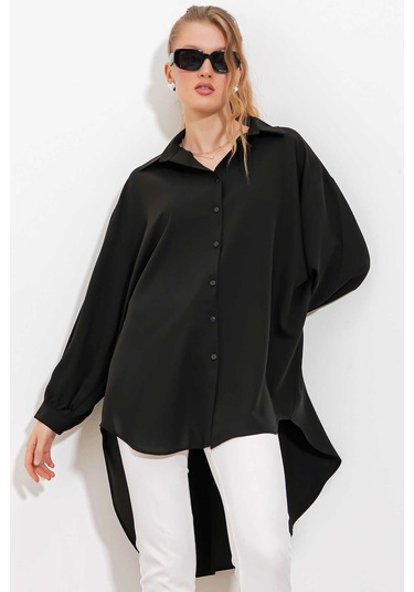 Gabria Oversize Gömlek Siyah