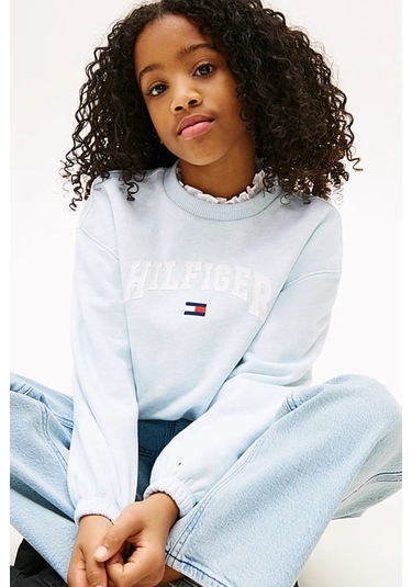 Kız Çocuk Th Varsity Sweatshirt - Mavi Breezy Blue Heather