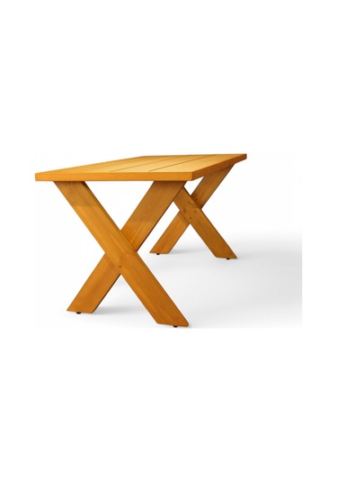 Neiwel Garden Aksa Doğal Ahşap Bahçe Yemek Masası-80-160 Açık Ceviz