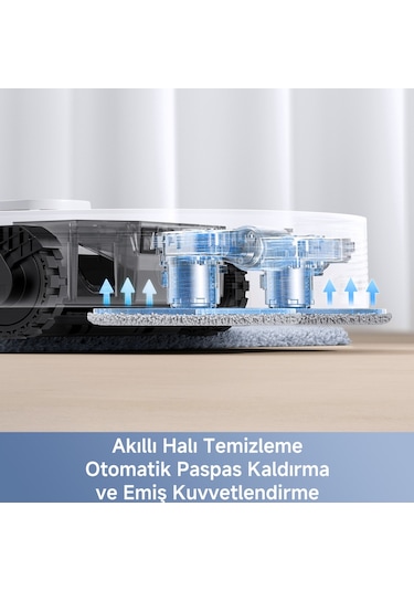 MOVA E40 Ultra Robot Süpürge 19.000 Pa Emiş Gücü Beyaz