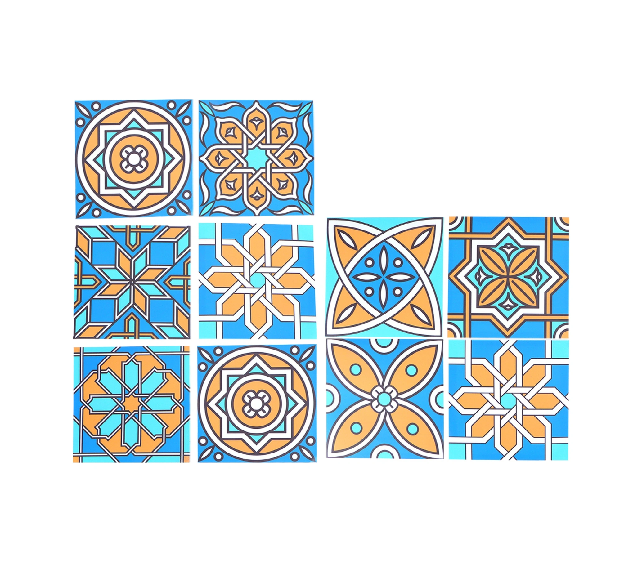 Geeroyoo 10 Adet Pvc Otomatik Yapışkan Siyah Beyaz Mosaik Mdf Duvar Kağıdı, 15x15 Cm, Suya Dayanıklı, Ev Dekorasyonu, Mutfak/banyo Uygun Diğer