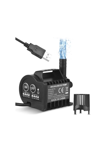 Hfambition 5v Usb Minyatür Su Pompa, 4 Modlu Zamanlayıcı, 600l/h Akış, 2.2m Yükseliş, Sessiz Su Alma, Akvaryum/havuz Uygulamalı