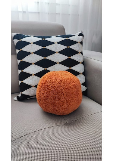 Top Kırlent Yastık 1 Küçük Kiremit 25 Cm