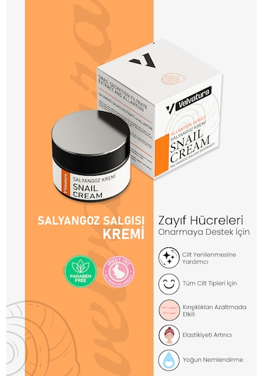 Velvatura Yenileyici ve Onarıcı Salyangoz Kremi 45 ML
