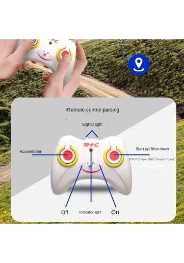 Şarj Edilebilir Mini Rc Drone Uzaktan Güvenli Düşmeye Dayanıklı Rc Blue