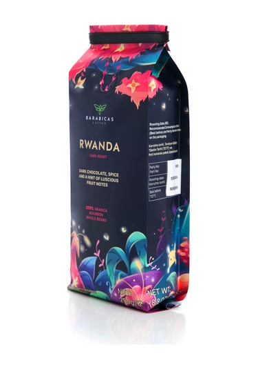 Barabicas Rwanda 100% Arabica Bourbon Dark Roast Çekirdek Kahve 250 G