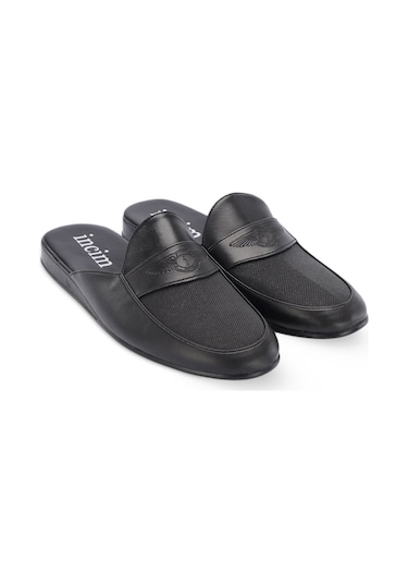 Dark Erkek Siyah Lüks Rahat Hafif Konforlu Misafir Ev Terlik Siyah