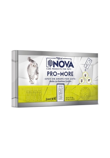 Mycat Nova 10 KG' a kadar Kedi Ense Damlası 4 x 2 ML