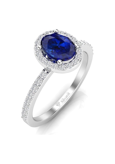 1.50 Karat Pırlantalı Safir Yüzük