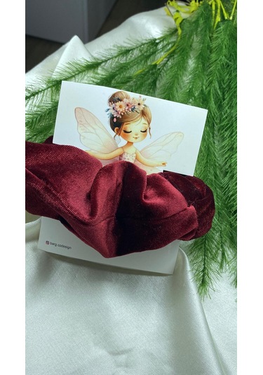 Bride Düğün Kına Nişan Doğum Günü Hedeliği Kadife / Saten Saç Lastiği Bordo