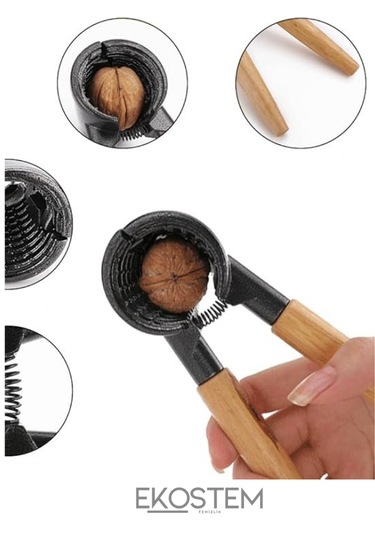 Ahşap Saplı Ceviz - Badem - Fındık Kıracağı Nussknacker