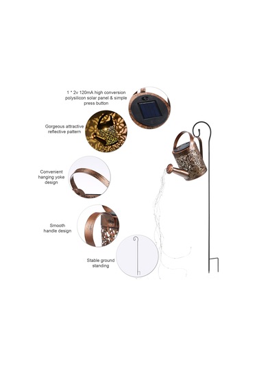 Dofolink B Tipi Güneş Enerjili Sulama Kabi Işıklı Dekorasyon - 36 Led, Ip65 Su Geçirmez, 600mah Şarjlı Pil, Islak Kontrol, Halka İle Teslim Diğer