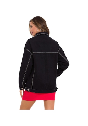 Wj211 Oversize Kadın Kot Ceket 001