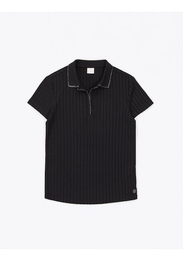 Pierre Cardin Kadın Siyah Tişört Basic 50320697-vr046