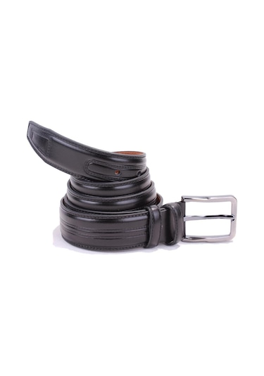 Dagoster 3.5 CM Hakiki Deri Erkek Kemer Siyah DMK26-305DG Siyah