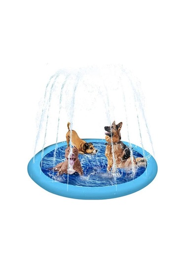 Pawise Su Fışkırtmalı Şişme Köpek Yatağı Mavi 150 CM