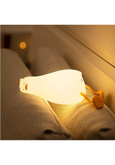 Metabagua Swico Remado Şarj Edilebilir Silikon Sevimli Ördek Gece Lambası 2bvnc3 Beyaz