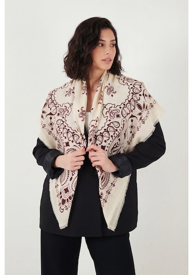 Lela Bayan Şal 6941400 Bordo