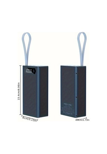 Honeybeeshop Beyaz 12 Hucreli 18650 Pil Seti Tasinabilir Guç Bankasi Kiti Cikarilabilir Diy Sarj Kutusu