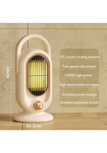 Jialan Jl Tinsol Taşınabilir 1200W Hızlı Isıtma Elektrikli Isıtıcı