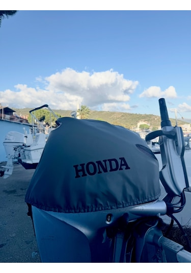 Tekne Motor Kılıfı Dıştan Takma Marin Deri Honda 60 Hp