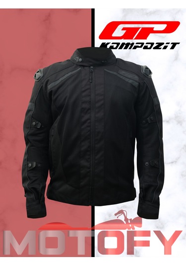 Gp Kompozit Mnty001 Yazlık 5 Korumalı Motosiklet Montu Siyah Xxl