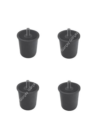 Gürçayhirdavat Yatak Baza Ayağı 6Cm Plastik M8 Diş (4 Adet)