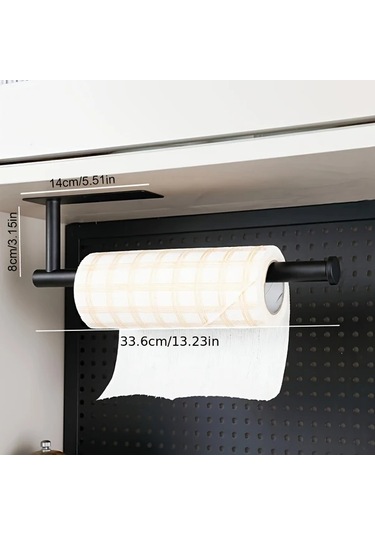 Chuangyinshop Silvery Paslanmaz Çelik Kağıt Havlu Askısı Duvar Montaj Deliksiz Altın Kaplama Gümüşi