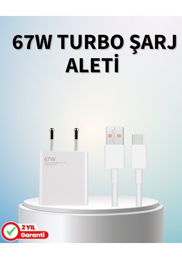67 Watt Güçlü Şarj Aleti Samsung S23 Ultra S24 Uyumlu