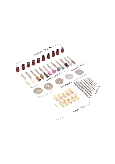 Hilda 46 Parça Şarjlı Mini Matkap Zımpara Kesme Delme Alet Seti