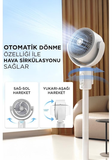 Torima F1 Air Fan Beyaz Kumandalı Yarlanabilir Vantilatör