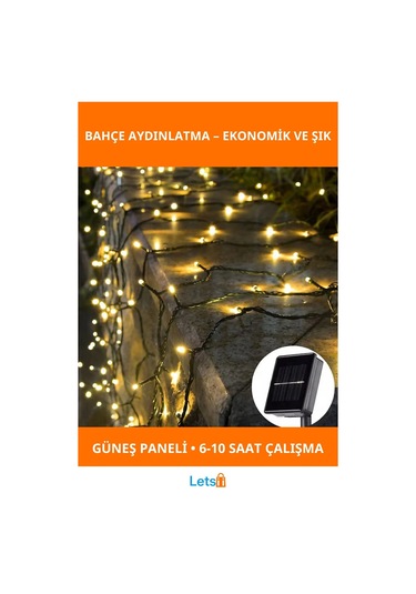 Solar Su Geçirmez Siyah Kablo Bahçe Aydınlatması Çok Renkli