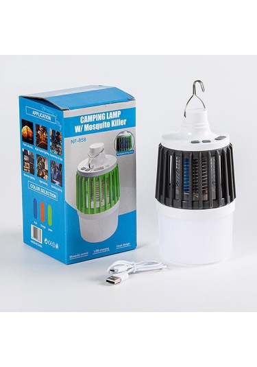 Usb'li Sinek Öldürücü Özellikli 3 Modlu Kamp Feneri
