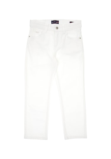 U.s. Polo Assn. Erkek Çocuk Beyaz Pantolon Jean 50304256-dn0015 Whıte