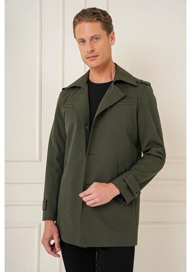 Efor Ka 086 Slim Fit Haki Spor Kaban Haki